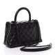 CHANEL Caviar Quilted Mini Coco Handle Flap So Black