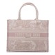 DIOR Canvas Embroidered Toile De Jouy Dioriviera Book Tote Rose