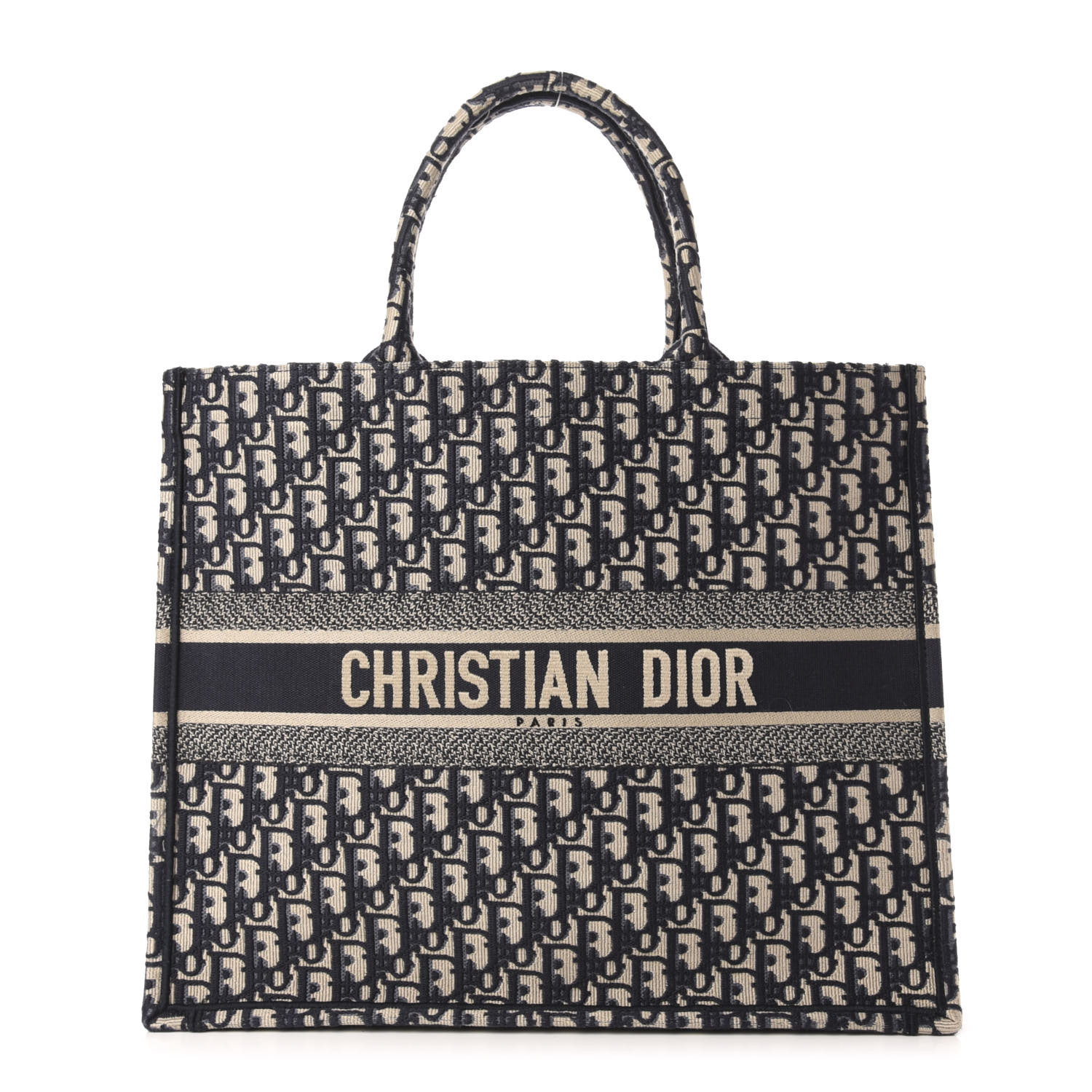 DIOR Oblique Book Tote Blue Multicolor