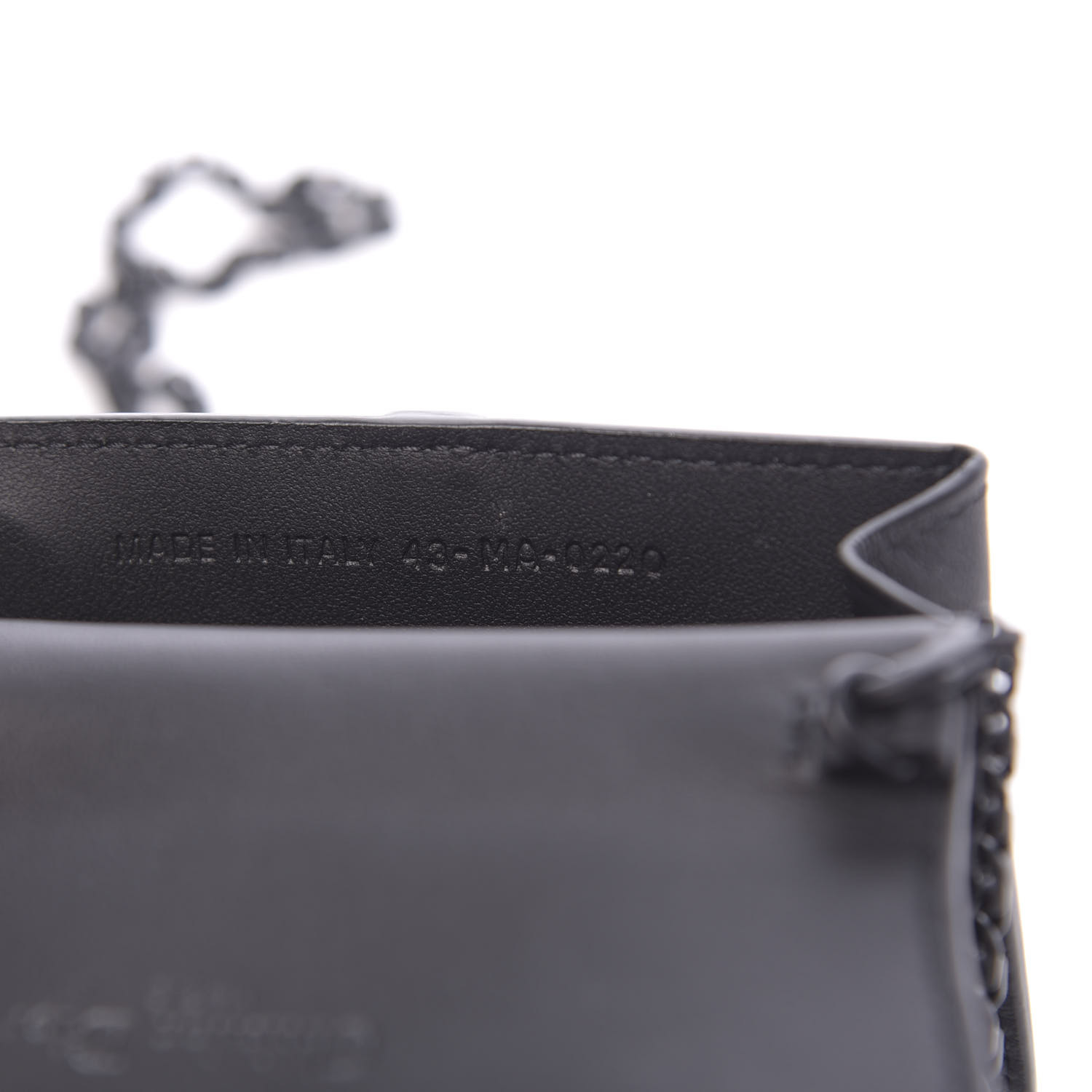 DIOR Ultra Matte Calfskin Nano Saddle Chain Pouch Black