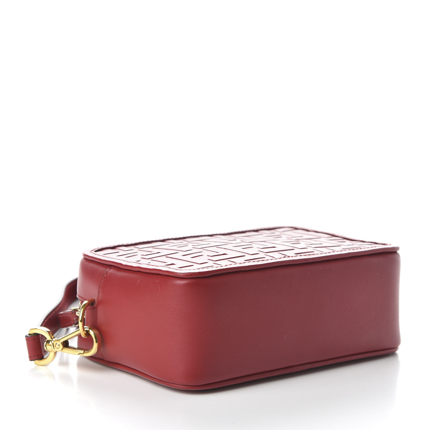 FENDI Vitello FF 1974 Embossed Mini Camera Case Fragola