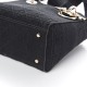 1DIOR Canvas Cannage Medium Lady D-Lite Black