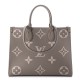 LOUIS VUITTON Empreinte Monogram Giant Onthego MM Tourterelle Creme