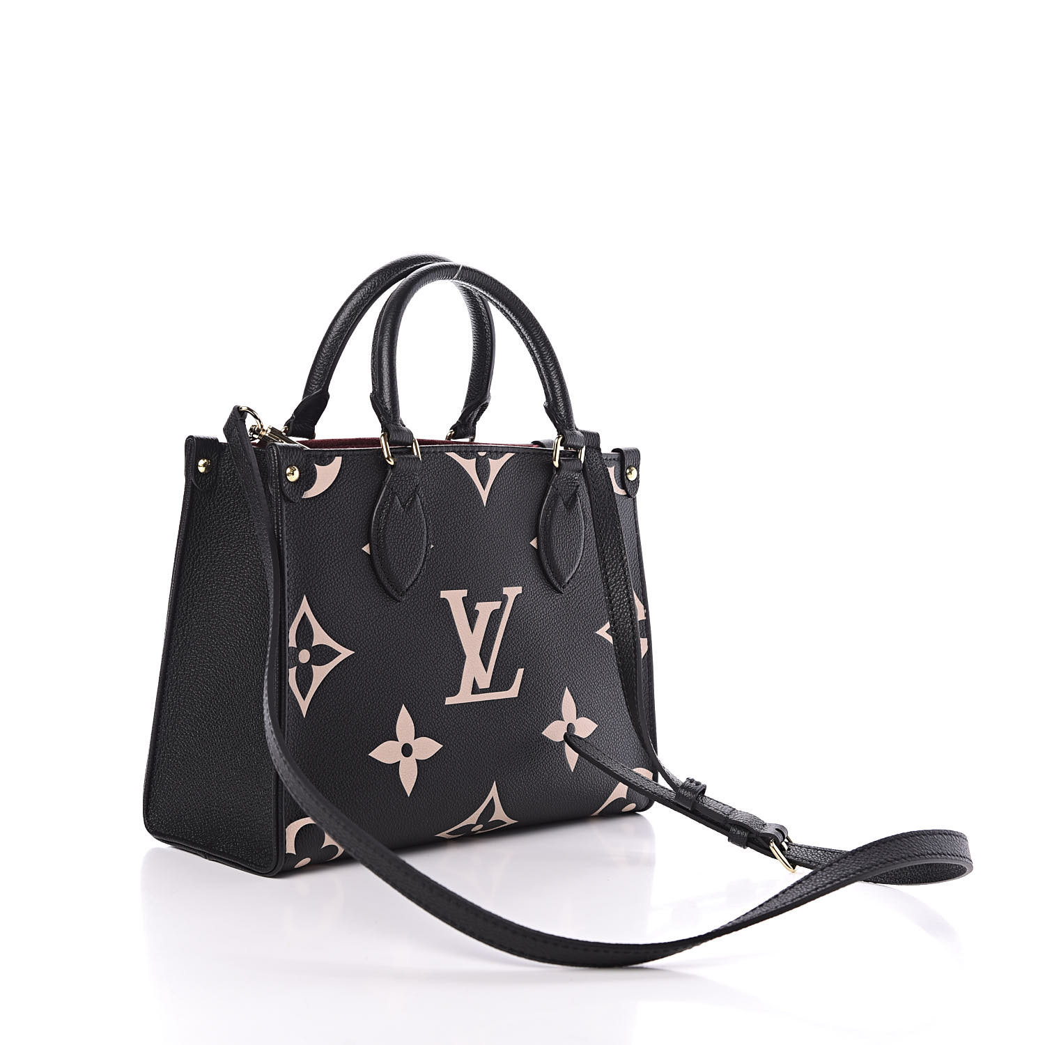 LOUIS VUITTON Empreinte Monogram Giant Onthego PM Black Beige