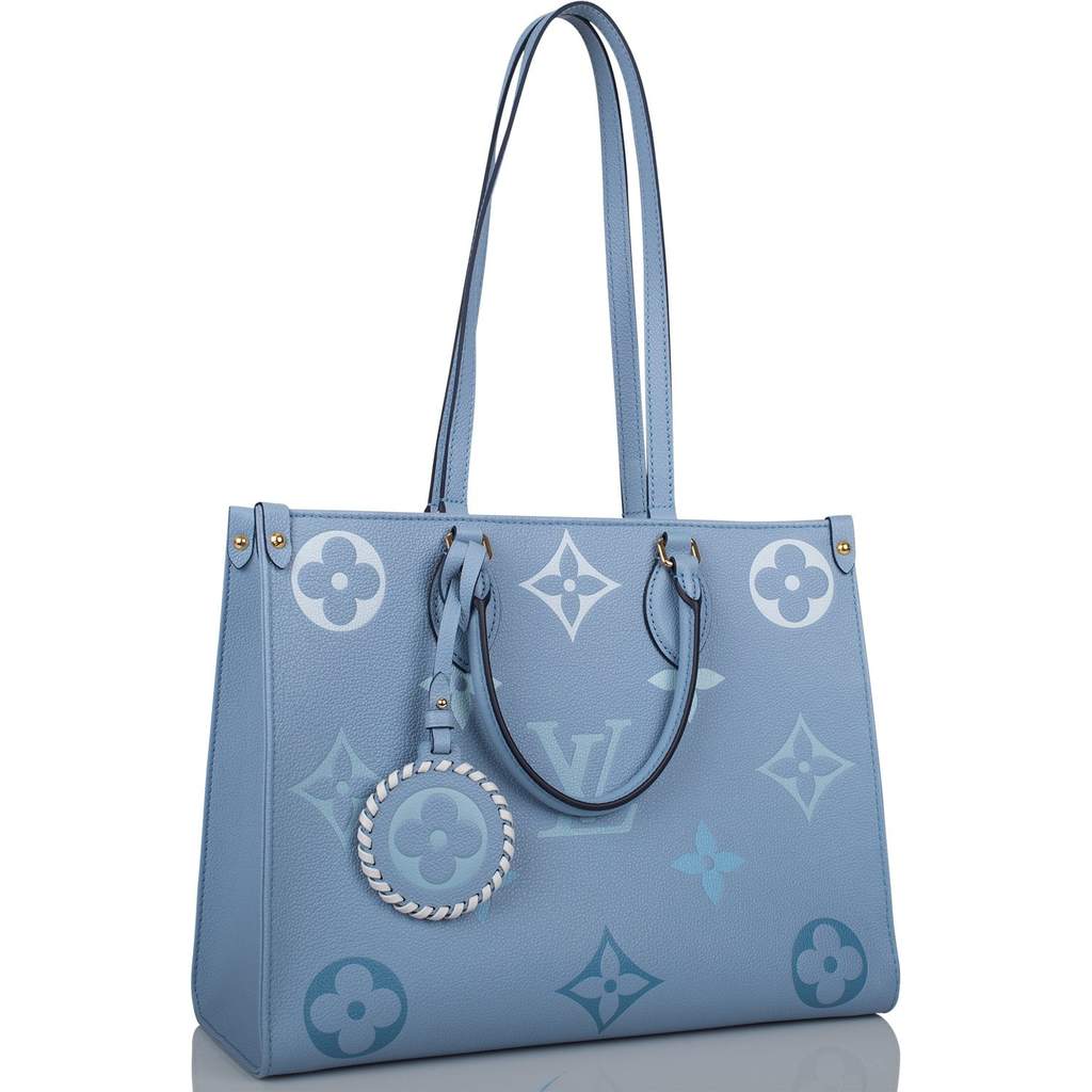 1Louis Vuitton Summer Blue By The Pool Empreinte Giant Monogram OnTheGo MM