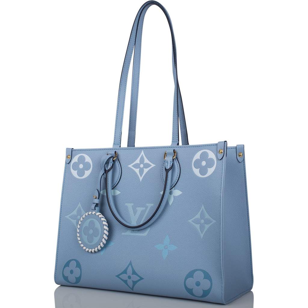 1Louis Vuitton Summer Blue By The Pool Empreinte Giant Monogram OnTheGo MM