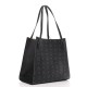 MCM Visetos Medium Yris Shopper Tote Black