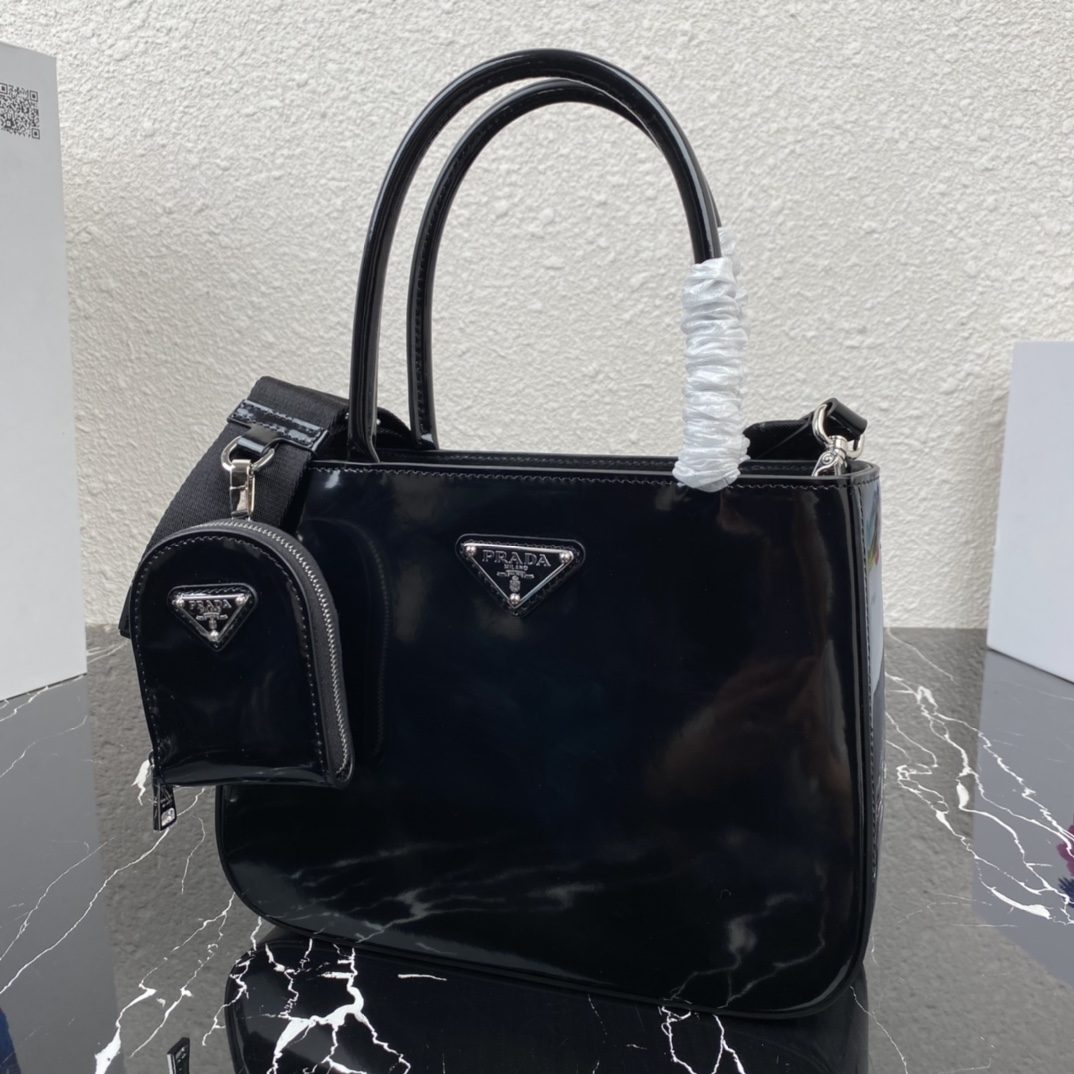 Prada 1BA320 brushed leather handbag