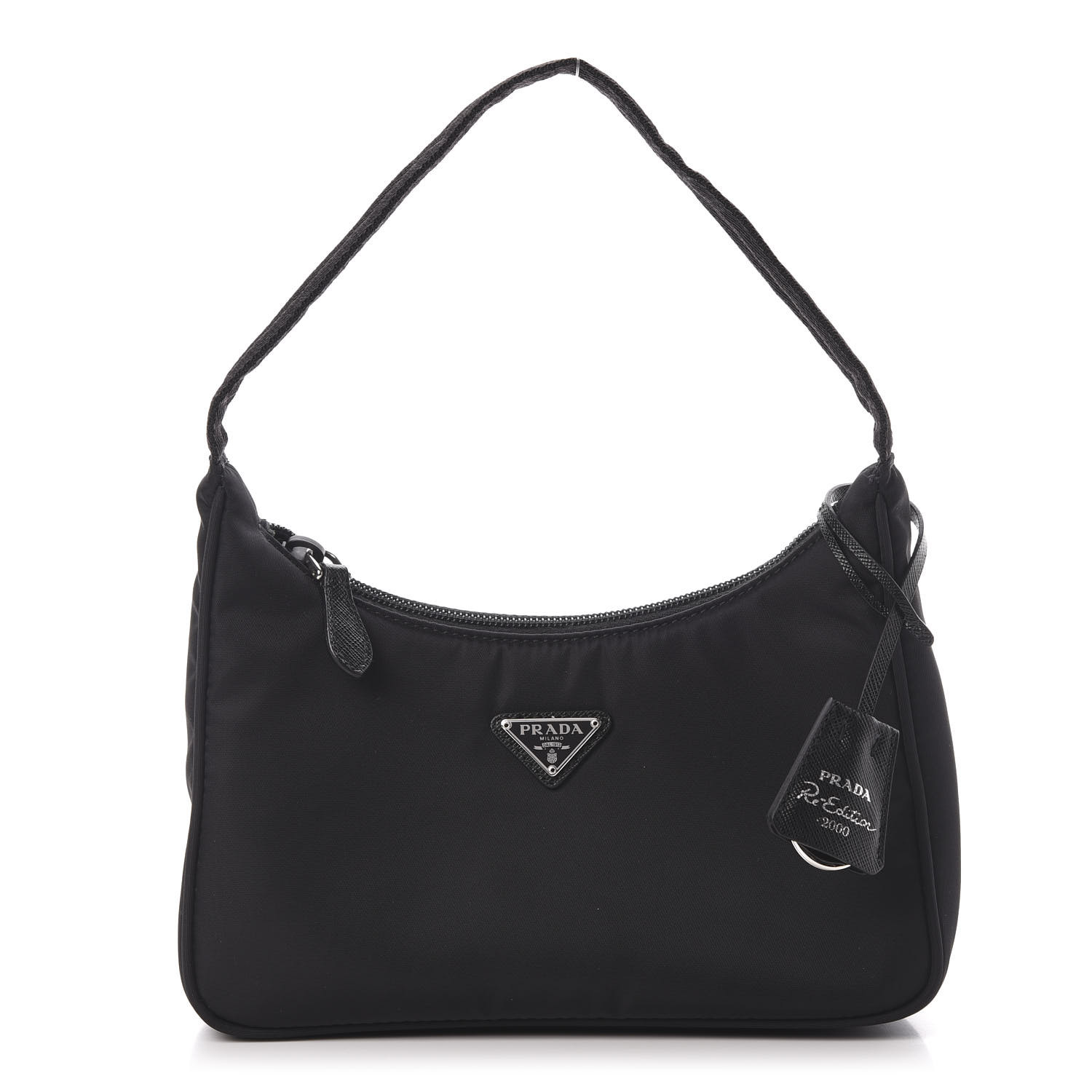 1PRADA Tessuto Nylon Mini Re-Edition 2000 Bag Black