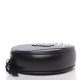 YSL Calfskin Matelasse Chevron Round Vinyle Camera Bag Black